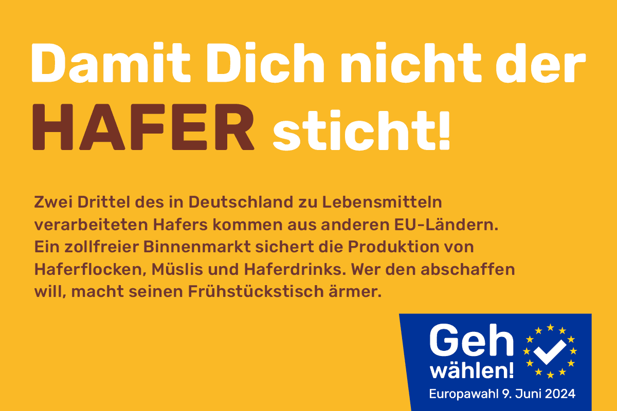 Anzeigen Motiv - Damit dich nicht der Hafer sticht!